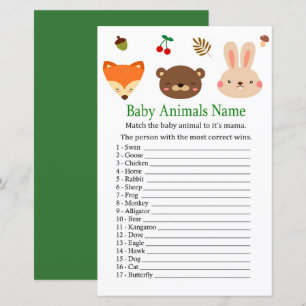 Waldtiere Kleintiere Name Game