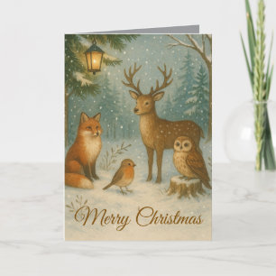 Waldtiere Kuschel Weihnachten Benutzername Karte