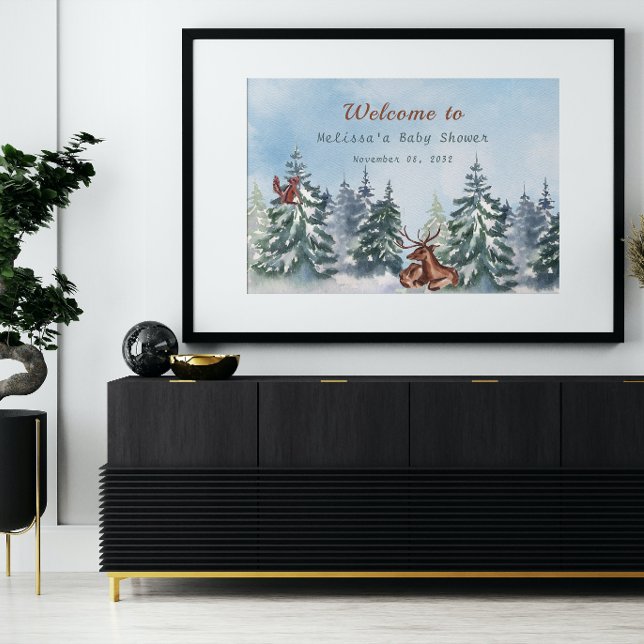 Waldtiere Landschaft Abenteuer Kinderdusche Banner (Von Creator hochgeladen)