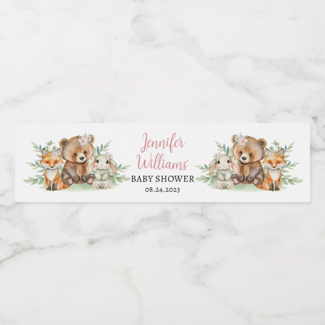 Waldtiere Mädchen Dusche (Einzelnes Label)