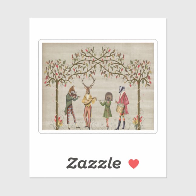 Waldtiere Minstrel Group Aufkleber (Blatt)