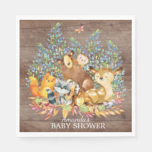 Waldtiere neutrale Babyduschpapier Napkins Serviette