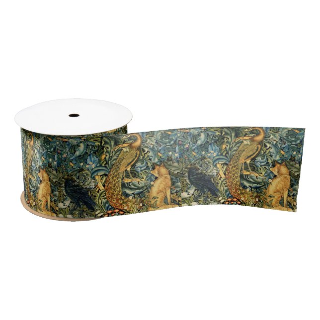 WALDTIERE, RAVEN, FOX, PEACOCK SATINBAND (Spule)