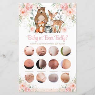 Waldtiere Rosa Blütenbaby oder Bierbauch