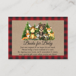 Waldtiere Rustikale Bücher für Baby Begleitkarte