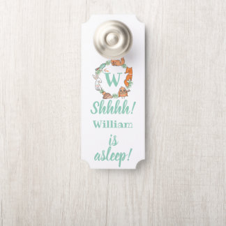 Waldtiere Shhh! Baby schläft Türanhänger