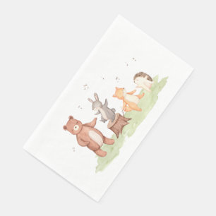 Waldtiere tanzen Wälder Picnic Serviette