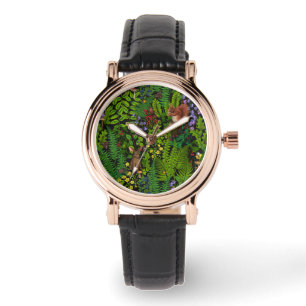 Waldtiere und Pflanze Armbanduhr