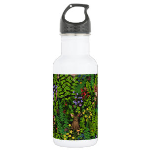 Waldtiere und Pflanze Edelstahlflasche