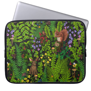 Waldtiere und Pflanze Laptopschutzhülle