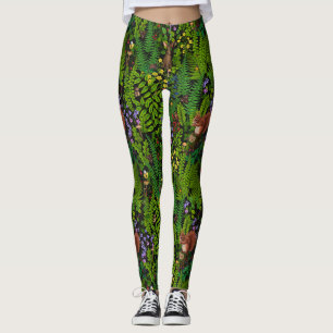 Waldtiere und Pflanze Leggings