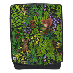 Waldtiere und Pflanze Rucksack