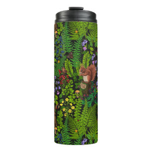 Waldtiere und Pflanze Thermosbecher