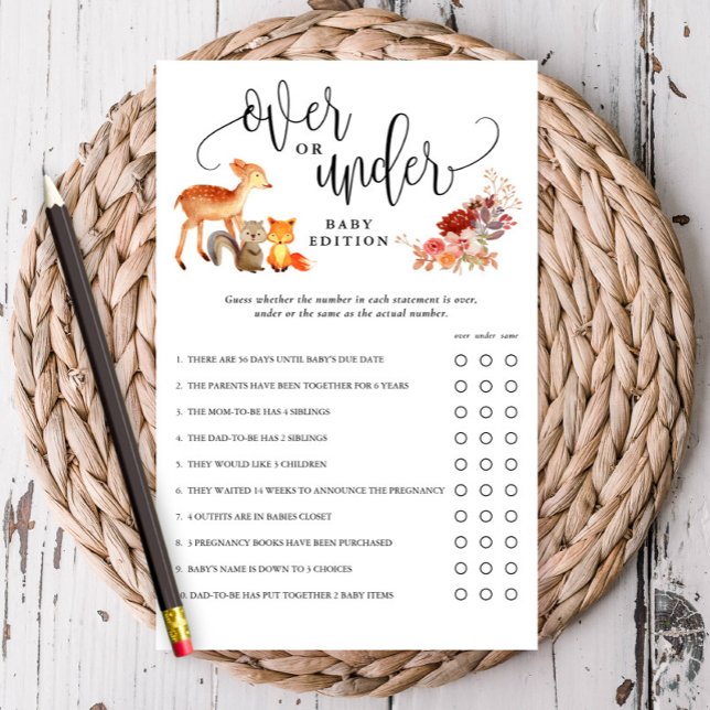 Waldtiere unter der Dusch-Papier-Spielkarte Flyer (Von Creator hochgeladen)