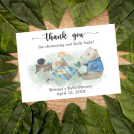 Waldtiere - vielen Dank Dankeskarte