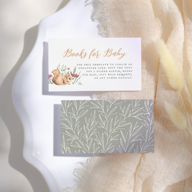 Waldtiere Vintage Babyduschbücher für Kinder Begleitkarte (Von Creator hochgeladen)