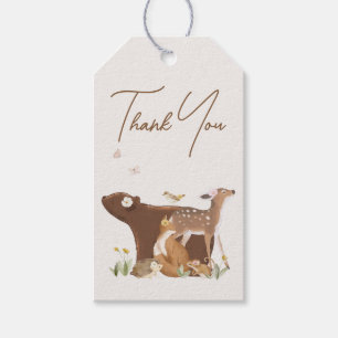Waldtiere Wald Freunde Baby Shower Danke Geschenkanhänger
