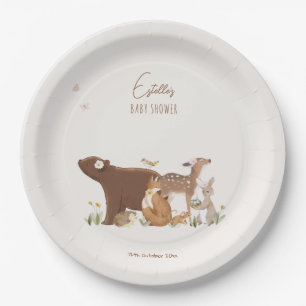 Waldtiere Wald Freunde Baby Shower Pappteller