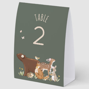 Waldtiere Wald Freunde Baby Shower  Tischaufsteller