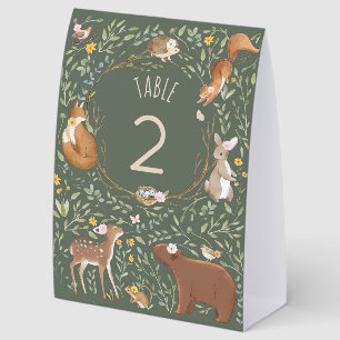 Waldtiere Wald Freunde Baby Shower  Tischaufsteller
