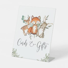 Waldtiere Wald Kinderduschkarten und Geschenke Sockelschild