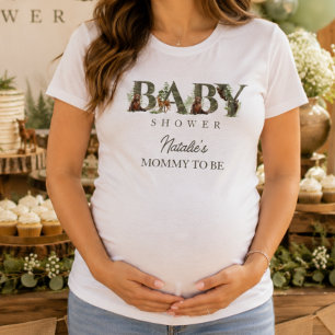 Waldtiere Wald Mama Baby Shower T-Shirt
