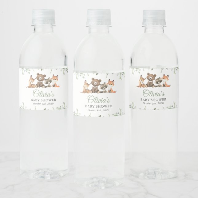 Waldtiere, Wald, Wild One, Babydusche (Flaschen)