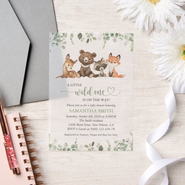 Waldtiere, Wald, Wild One, Babydusche (Hochzeit)