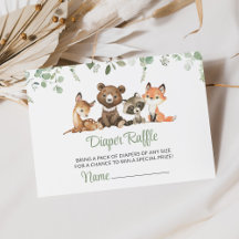 Waldtiere, Wald, Wilder Eins, Windel-Raffle