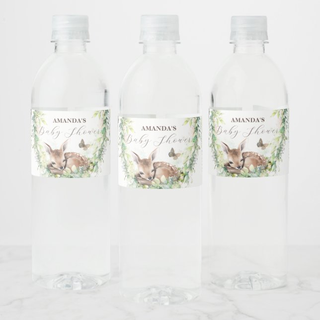 Waldtiere Waldgrün Baby Boy Dusche (Flaschen)