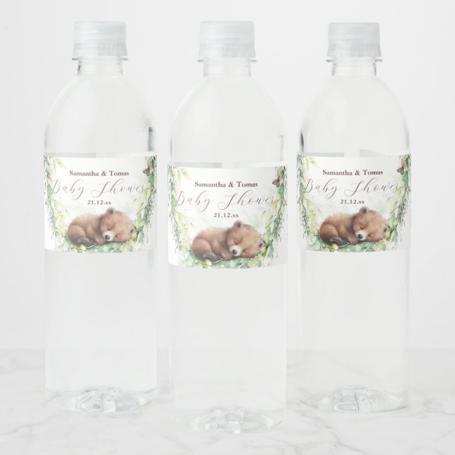 Waldtiere Waldgrün Baby Boy Dusche (Flaschen)