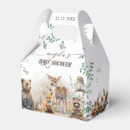 Waldtiere Waldgrün Baby Dusche Geschenkschachtel