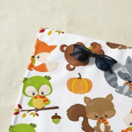 Waldtiere, Waldtiere, Falltiere Strandtuch