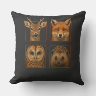Waldtiere Waldtiere Hirsch Fuchs Eule Hed Kissen