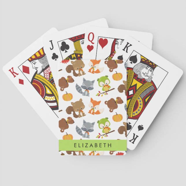Waldtiere, Waldtiere, Ihr Name Spielkarten (Rückseite)