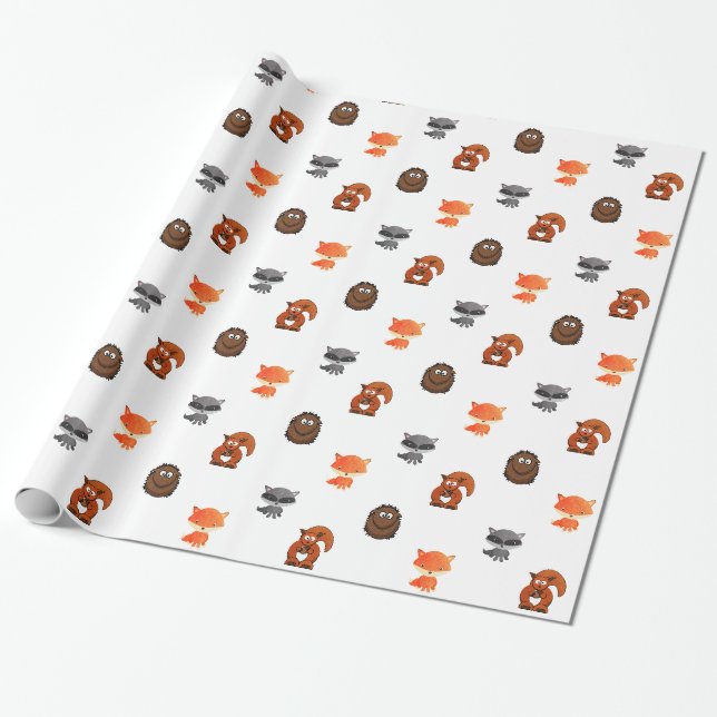 Waldtiere Waldtiere Waldkreaturen Geschenkartikel Geschenkpapier (Ungerollt)