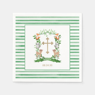 Waldtiere Wappen Boy Taufe Napkins Serviette