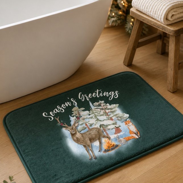 Waldtiere Weihnachtsbadematte Badematte (Von Creator hochgeladen)