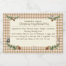 Waldtiere Weihnachtsgebäck Mix Gingham