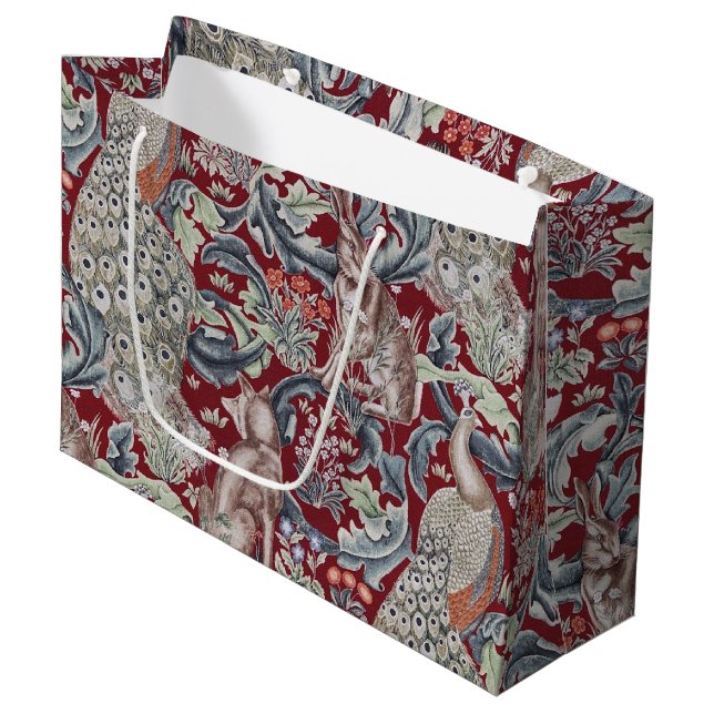 Waldtiere, William Morris Große Geschenktüte (Vorderseite Schrägansicht)