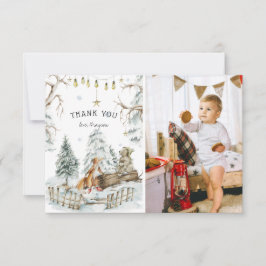 Waldtiere Winter Geburtstag Danke