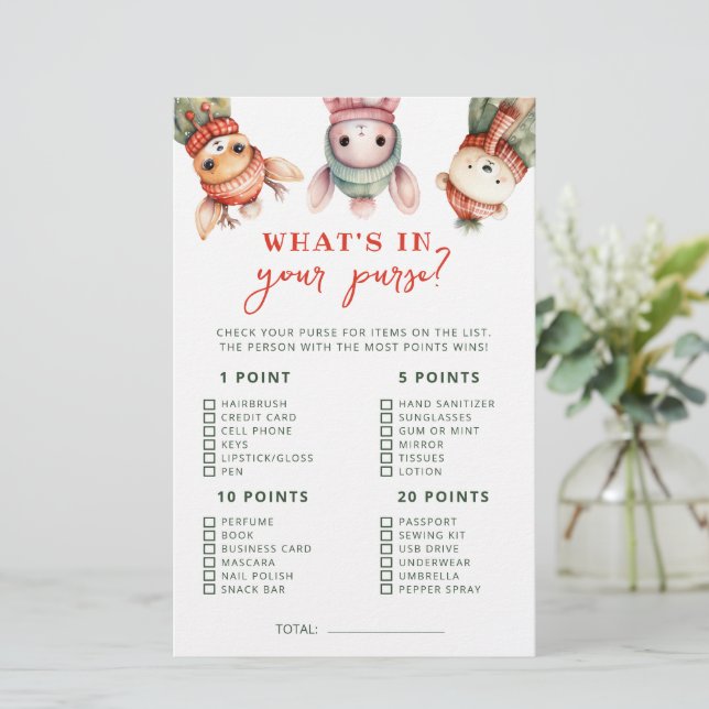 Waldtiere Winter Was ist in deinem Handspiel? (Stehend Vorderseite)