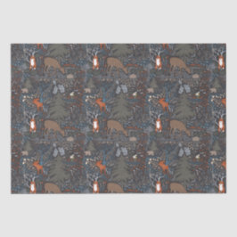 Waldtiere Winterwald Seidenpapier