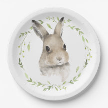 Waldtiere Wreath Bunny Rabbit Wasserfarbe
