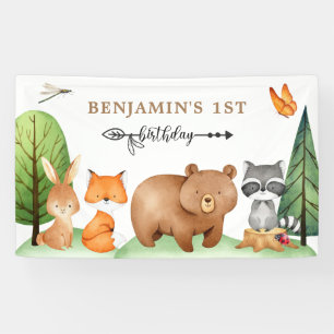 Waldtiere zum Geburtstag Banner