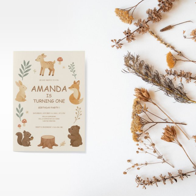 Waldtiere zum Geburtstag Einladung (Von Creator hochgeladen)