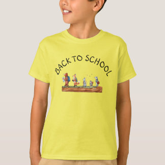 Waldtiere Zurück in die Schule Wasserfarben T-Shirt