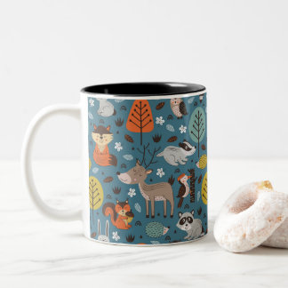 Waldtiere Zwei-Töne-Tasse Zweifarbige Tasse