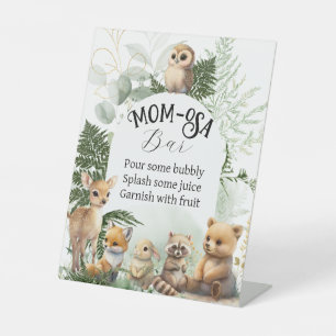 Waldtiergarten Momosa Bar Baby Dusche Sockelschild
