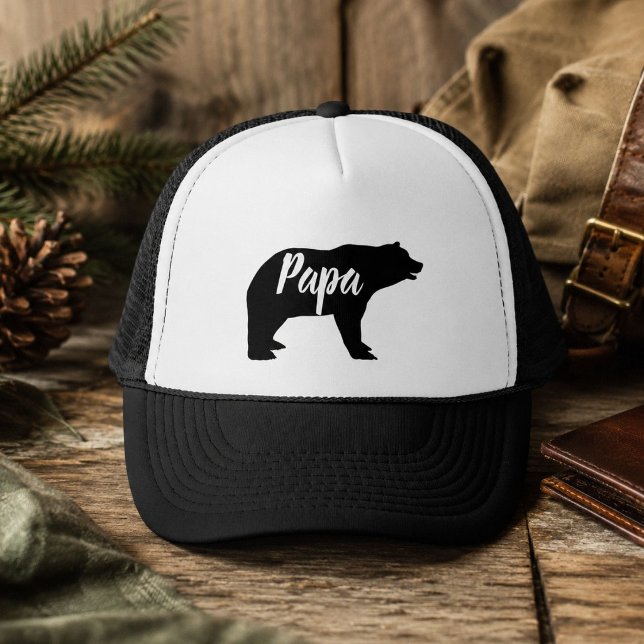 Waldtierpappenbär Truckerkappe (rustic woodland animal papa bear trucker hat)